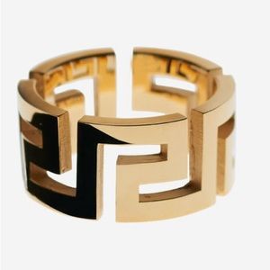 Versace Greek Key Design Ring